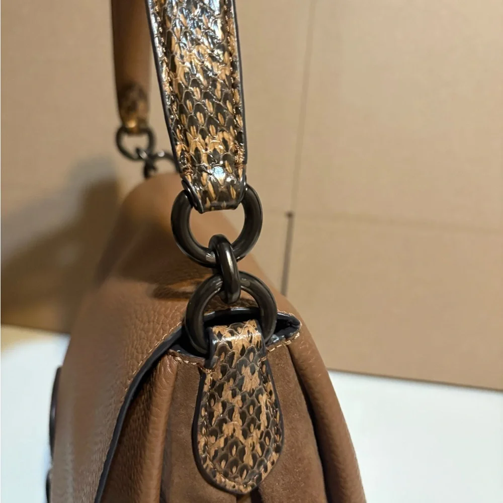 Coach May Shoulder Bag with Snakeskin Detail 4612 - Picture 6 of 13